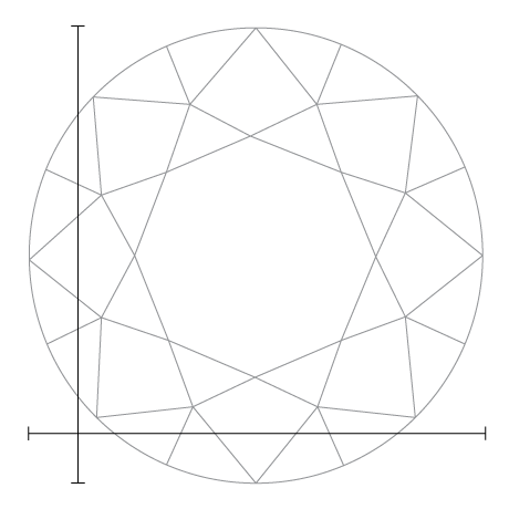 1.01 Carat Round Diamond - Top Measurement