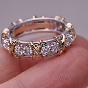 Golden X Radiance Band Ring