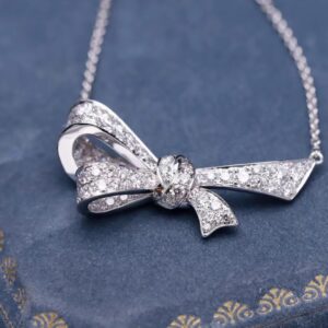 Diamond Ribbon Embrace Necklace