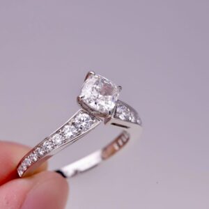 Starlit Cascade Cushion Ring