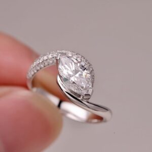 Marquise Aurora Halo Ring