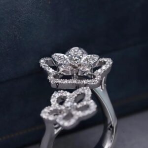 Blooming Radiance Diamond Flower Ring
