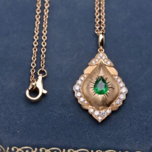 Verdant Solstice Teardrop Necklace