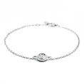 0.30ct Lab Diamond Bezel Bracelet in Silver