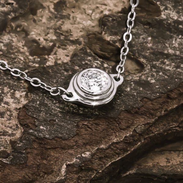 0.30ct Lab Diamond Bezel Bracelet in Silver (3) 0.30ct Lab Diamond Bezel Bracelet in Silver (3)