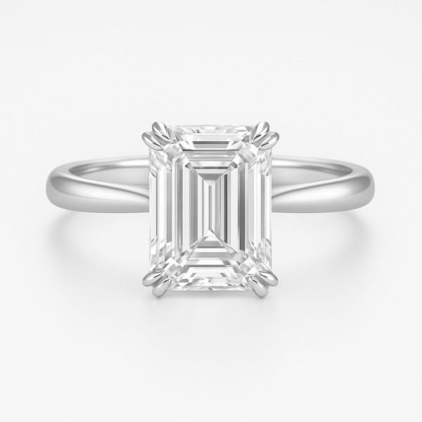 Emerald Cut Diamond Solitaire Diamond Ring (3) Emerald Cut Diamond Solitaire Diamond Ring (3)