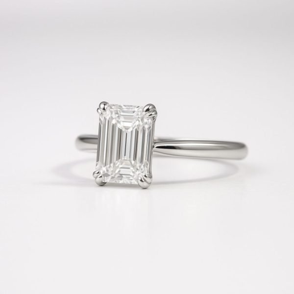 Emerald Cut Diamond Solitaire Diamond Ring (4) Emerald Cut Diamond Solitaire Diamond Ring (4)