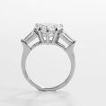 Heart Brilliant & Tapered Baguette Three-Stone Diamond Ring (2)