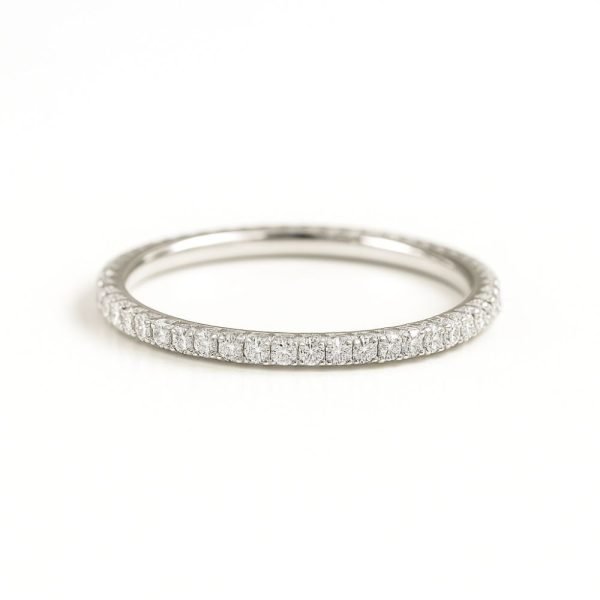 Pavé Diamond Full - Circle Band in White Gold Pavé Diamond Full - Circle Band in White Gold