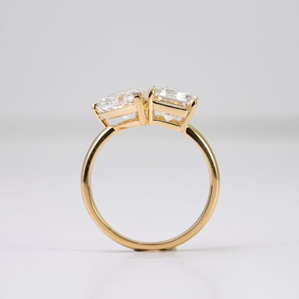 Pear & Emerald-Cut Toi-et-Moi Diamond Ring (2) Pear & Emerald-Cut Toi-et-Moi Diamond Ring (2)