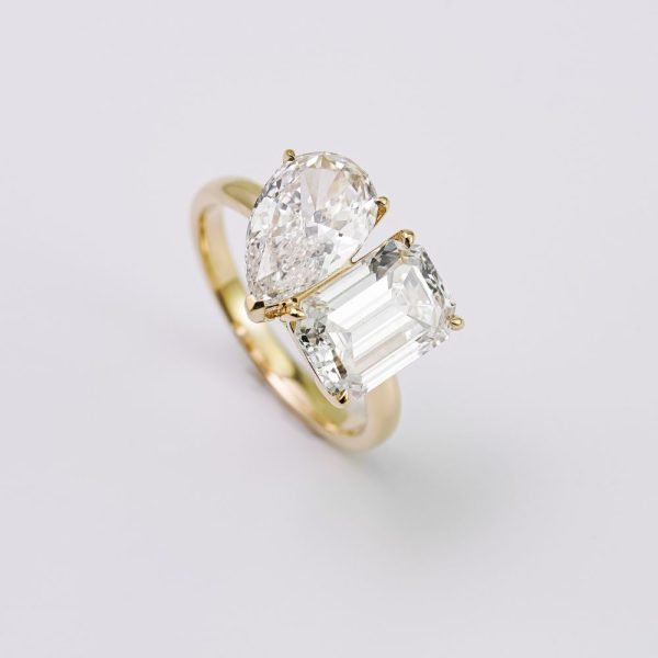 Pear & Emerald-Cut Toi-et-Moi Diamond Ring Pear & Emerald-Cut Toi-et-Moi Diamond Ring