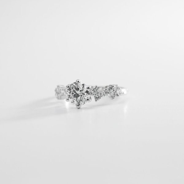 Round Brilliant Cluster-Shoulder Diamond Ring (2) Round Brilliant Cluster-Shoulder Diamond Ring (2)