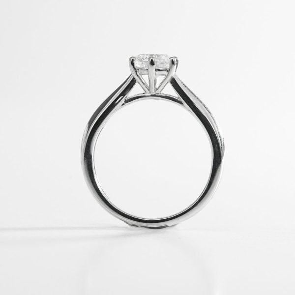 Round Brilliant Tapered-Cathedral Diamond Solitaire Ring (2) Round Brilliant Tapered-Cathedral Diamond Solitaire Ring (2)