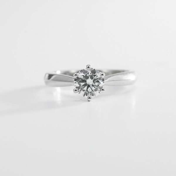 Round Brilliant Tapered-Cathedral Diamond Solitaire Ring (3) Round Brilliant Tapered-Cathedral Diamond Solitaire Ring (3)
